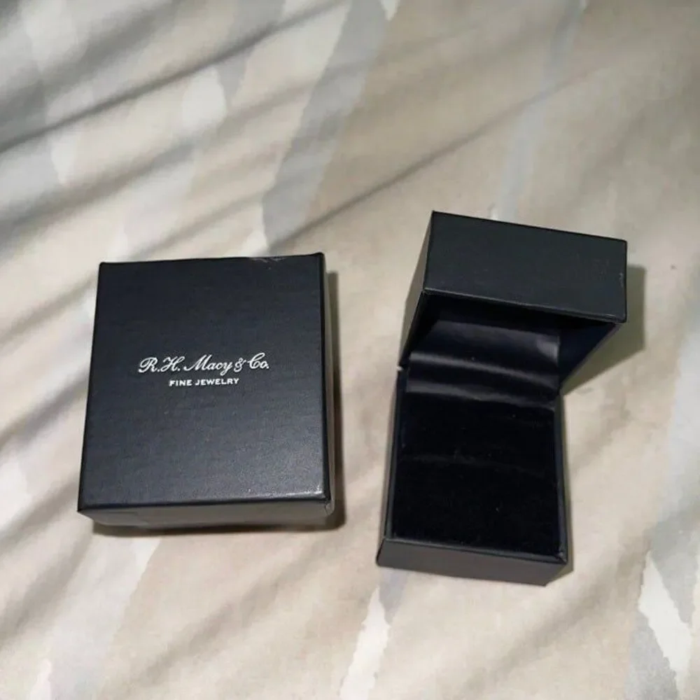 Macy’s 2.5” x 2.5” Ring Jewelry Gift Box 2 PCS. Set